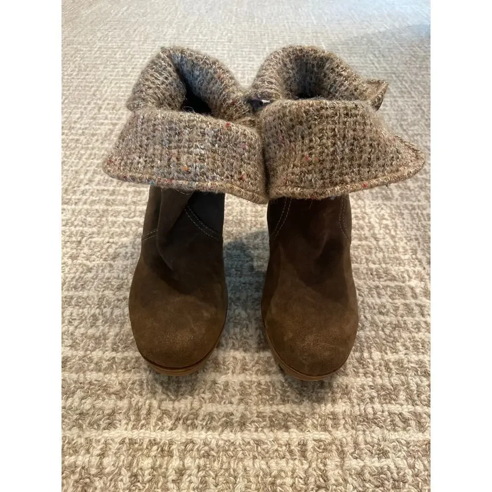 BJORNDAL Suede Brown Lilly Slouch Boots Sz 8
